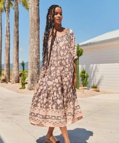 Jaase Dresses Blossom Midi Dress - Quartz