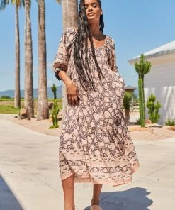 Jaase Dresses Blossom Midi Dress - Quartz