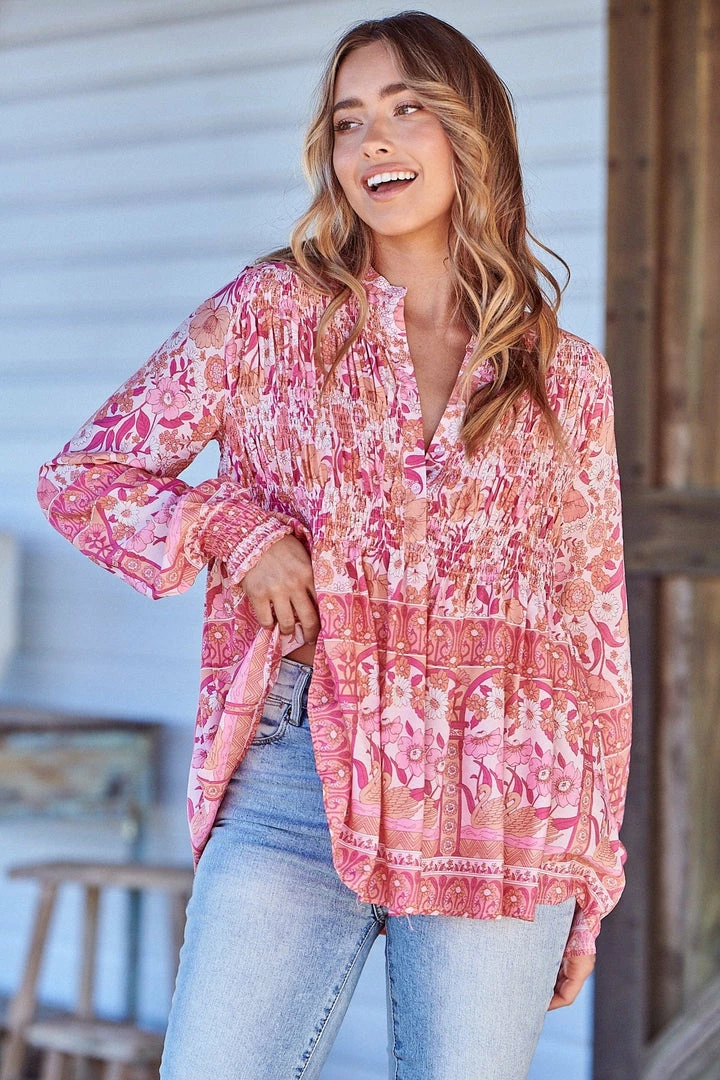 Jaase Tops Casey Blouse - Leena 2 Jaase Tops Casey Blouse - Leena