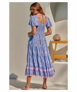 Jaase Cranberry Maxi Dress - Flamingo Wonderland Blue Dresses 7 Jaase Cranberry Maxi Dress - Flamingo Wonderland Blue Dresses