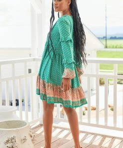 Jaase Fey Mini Dress - Jade