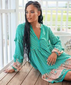 Jaase Fey Mini Dress - Jade