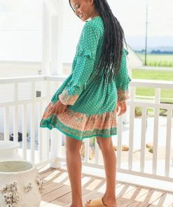 Jaase Fey Mini Dress - Jade