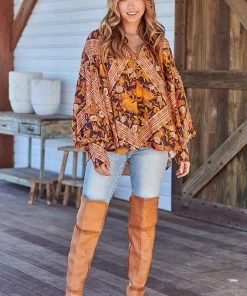 Jaase Folk Blouse - Lantana Tops