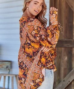 Jaase Folk Blouse - Lantana Tops