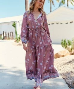 Jaase Frankie Maxi Dress - Chocolate Paper Crane