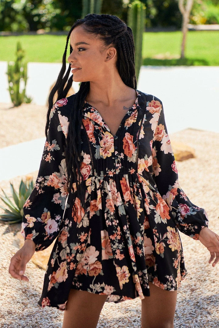 Jaase Isabella Tunic - Winter Rose Black 6 Jaase Isabella Tunic - Winter Rose Black