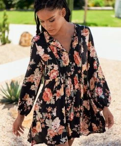 Jaase Isabella Tunic - Winter Rose Black 21 Jaase Isabella Tunic - Winter Rose Black