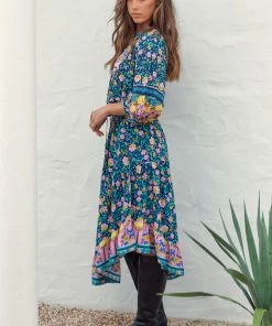 Jaase Jasmine Midi Dress - Posy 17 Jaase Jasmine Midi Dress - Posy