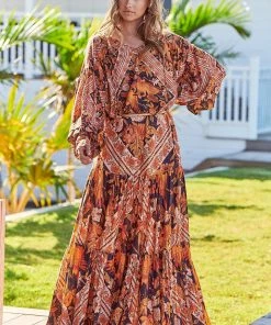 Jaase Bottoms Journey Maxi Skirt - Lantana