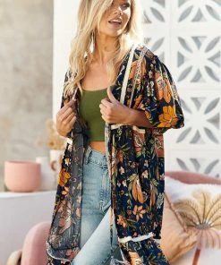 Jaase Wrap Dresses Louisiana Kimono - California Poppy 21 Jaase Wrap Dresses Louisiana Kimono - California Poppy