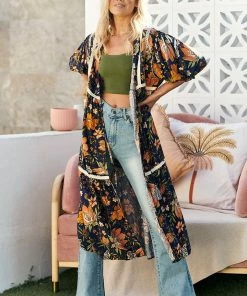 Jaase Wrap Dresses Louisiana Kimono - California Poppy