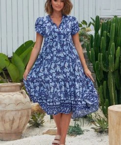 Jaase Nella Midi Dress -Waves Dresses
