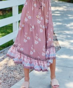 Jaase Bottoms Shaylah Midi Skirt - Chocolate Paper Crane