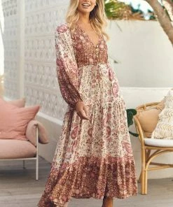 Jaase Dresses Teresa Maxi Dress - Flower Fields