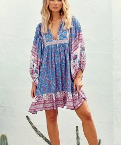 Jaase Dresses Zarina Mini Dress - Blu