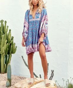 Jaase Dresses Zarina Mini Dress - Blu