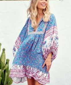 Jaase Dresses Zarina Mini Dress - Blu