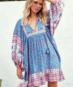 Jaase Dresses Zarina Mini Dress - Blu