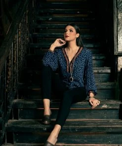 Tulle And Batiste Tops Kristen Blouse - Electric Blue - Preorder