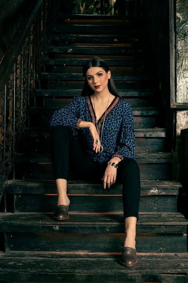 Tulle And Batiste Tops Kristen Blouse - Electric Blue - Preorder 3 Tulle And Batiste Tops Kristen Blouse - Electric Blue - Preorder