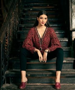 Tulle And Batiste Kristen Blouse - Tango Red - Preorder Tops