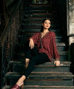 Tulle And Batiste Kristen Blouse - Tango Red - Preorder Tops