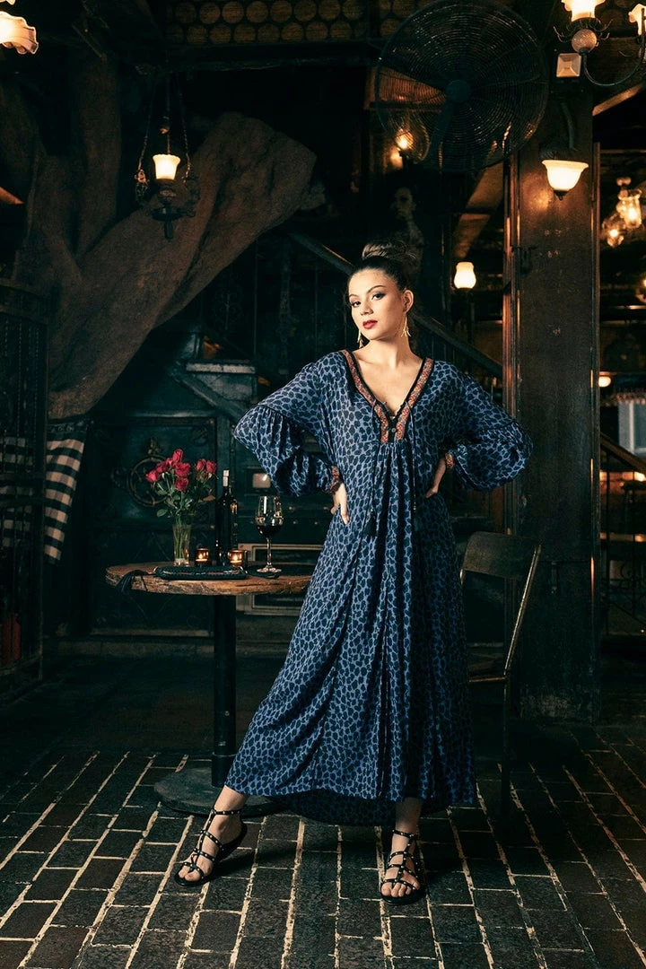 Tulle And Batiste Kristen Kaftan - Electric Blue - Preorder 2 Tulle And Batiste Kristen Kaftan - Electric Blue - Preorder