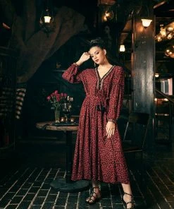 Tulle And Batiste Kristen Kaftan - Tango Red - Preorder