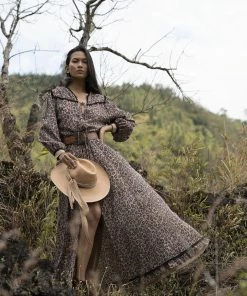 Tulle And Batiste Laura Maxi Dress - Chestnut - Preorder