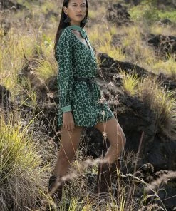 Tulle And Batiste Dresses Laura Shirt Dress - Emerald - Preorder