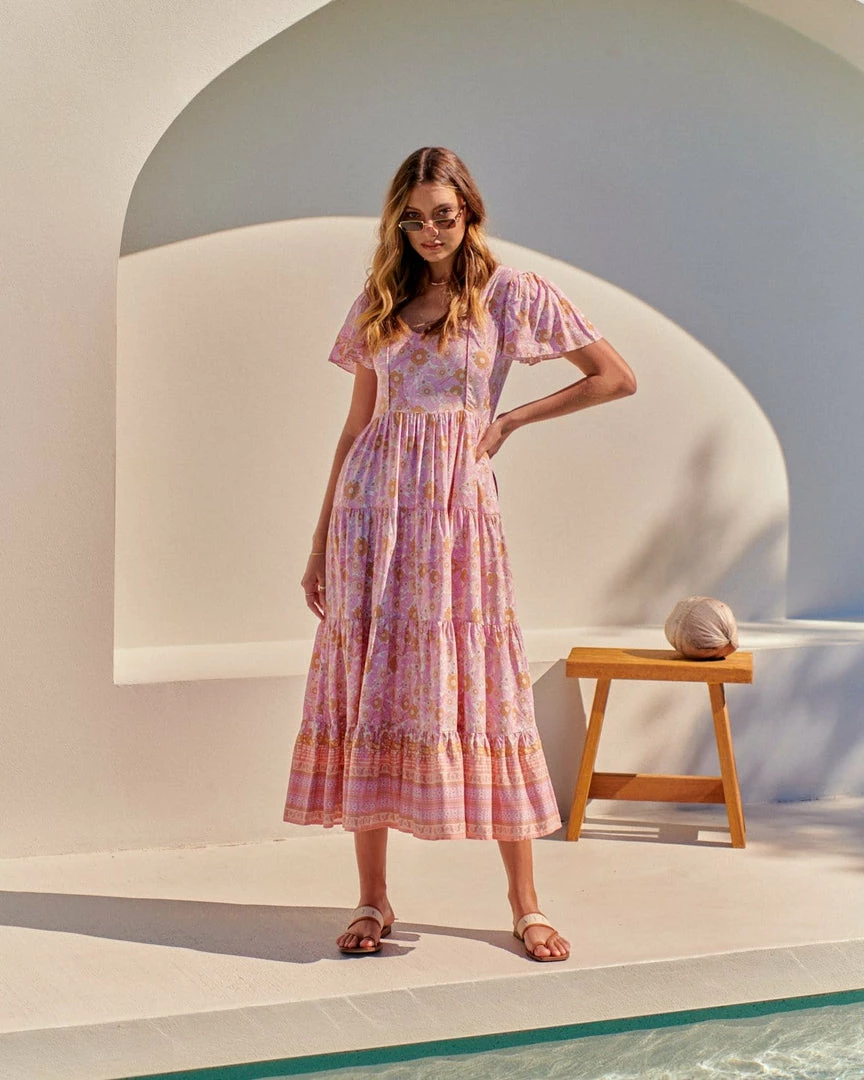 Jaase Dresses Cranberry Maxi Dress - Pink Flamingo Wonderland 8 Jaase Dresses Cranberry Maxi Dress - Pink Flamingo Wonderland