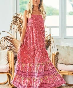 Jaase September Maxi - Strawberry Sunset Dresses