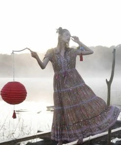 Tulle And Batiste Dresses Luna Maxi Dress - Golden Olive - Preorder