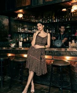 Tulle And Batiste Marie Midi Dress - Brunette - Preorder Dresses