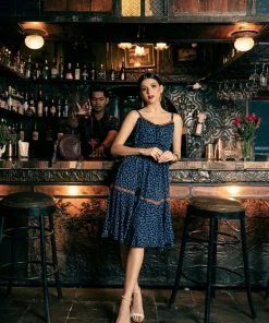 Tulle And Batiste Dresses Marie Midi Dress - Electric Blue - Preorder