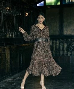 Tulle And Batiste Marie Midi Skirt - Brunette - Preorder