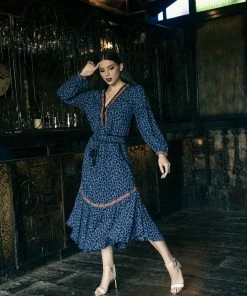 Tulle And Batiste Bottoms Marie Midi Skirt - Electric Blue - Preorder