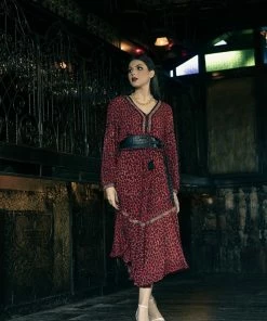 Tulle And Batiste Bottoms Marie Midi Skirt - Tango Red - Preorder