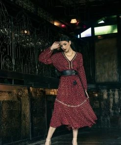 Tulle And Batiste Bottoms Marie Midi Skirt - Tango Red - Preorder