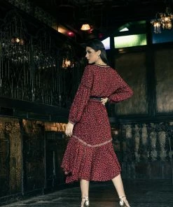 Tulle And Batiste Bottoms Marie Midi Skirt - Tango Red - Preorder