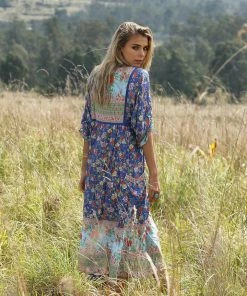 Tulle And Batiste Miriam Boho Dress - Lapis Lazuli - Preorder