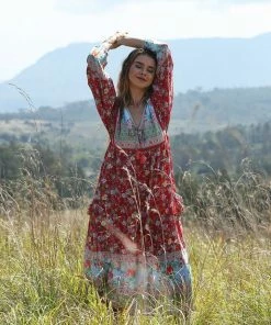 Tulle And Batiste Miriam Boho Dress - Rococco Red - Preorder Dresses