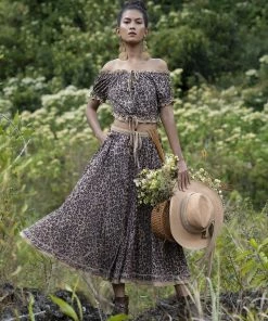 Tulle And Batiste Montana Crop Top - Chestnut - Preorder Tops 10 Tulle And Batiste Montana Crop Top - Chestnut - Preorder Tops