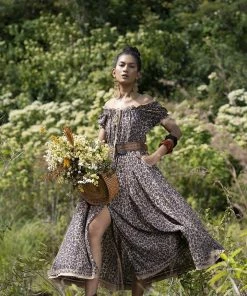 Tulle And Batiste Dresses Montana Midi Dress - Chestnut - Preorder