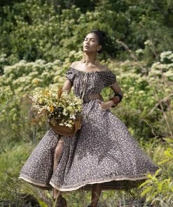 Tulle And Batiste Dresses Montana Midi Dress - Chestnut - Preorder