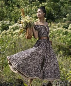 Tulle And Batiste Dresses Montana Midi Dress - Chestnut - Preorder