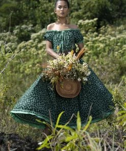 Tulle And Batiste Montana Midi Dress - Emerald - Preorder