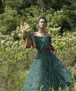 Tulle And Batiste Montana Midi Dress - Emerald - Preorder
