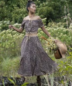 Tulle And Batiste Montana Midi Skirt - Chestnut - Preorder Skirts